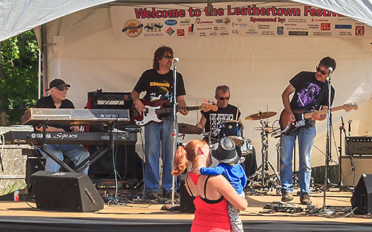 musicians playing on stage
